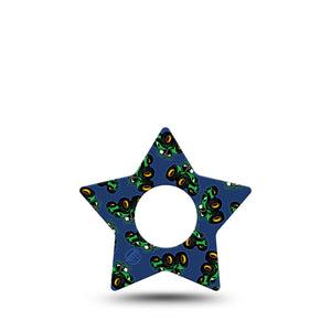 ExpressionMed Tractors Infusion Set Star Shape Tape, 5-Pack Tape Agriculture Tractor, Fixing Ring Patch Continuous Glucose Monitor Design