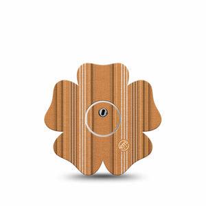ExpressionMed Golden Oxford Freestyle Libre 3 and Libre 3 Plus Flower, Single Tape and Single Sticker Orange stripes Adhesive Tape for CGM