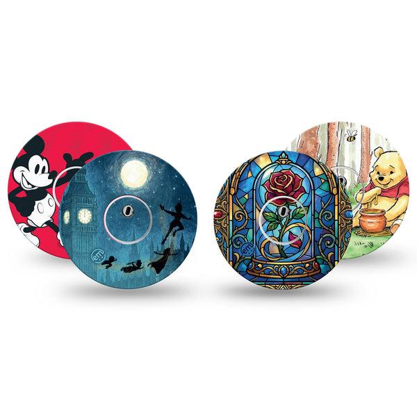 ExpressionMed Fairytale Freestyle Libre 3 and Libre 3 Plus, tape and sticker  disney fairytale characters Fixing Ring Tape for Continuous Glucose Monitor