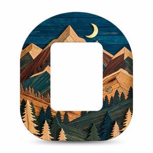 ExpressionMed Wood Mountains Tandem Mobi, Single Tape nature inspired print Best Covers For Insulin Pump