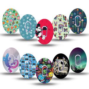 ExpressionMed Boys Holiday Gift Set Dexcom G6, 10-Pack Tape and 10-Pack Sticker, Bold Quests & Imaginative Designs Sensor Cover for Continuous Glucose Monitor