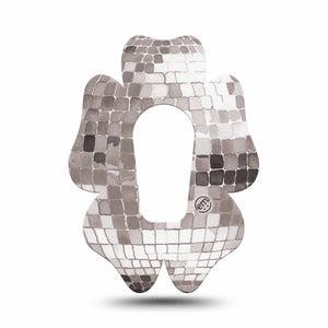 ExpressionMed Mirror Ball Dexcom G6 Flower, Single Tape Party disco ball Overlay Tape for CGM
