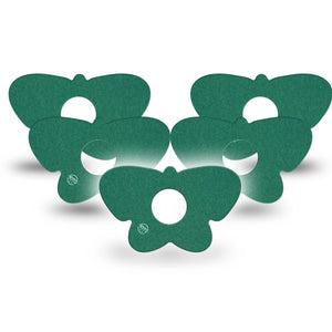 ExpressionMed Forest Green Freestyle Libre 3 and Libre 3 Plus Butterfly Shape Tape, 5-Pack Tape Pantone Color, Overlay Patch CGM Design