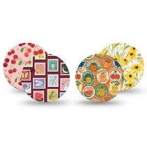 ExpressionMed Sweet Stickers Freestyle Libre 3 and Libre 3 Plus OverPatch, 4-Pack Tape Orange tangerine theme Plaster for CGM