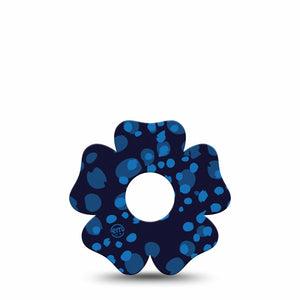 ExpressionMed Blue Drops Freestyle Libre 3 and Libre 3 Plus Flower Shape Tape, Single Tape Shades Of Blue Print, Overlay Tape CGM Design