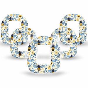 ExpressionMed Busy Bees Tandem Mobi, 5-Pack Spring petals bees Decorative Patch For Pump