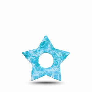 ExpressionMed Sunlit Water Freestyle Libre 3 and Libre 3 Plus Star, Single Tape Pool water Best Covers for CGM