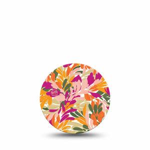 ExpressionMed Retro Brush Stroke Freestyle Libre 3 and Libre 3 Plus Overpatch Single Tape Jewel-Toned Paint Strokes, Adhesive Patch CGM Design