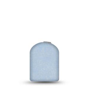 ExpressionMed Light Wash Jeans Omnipod Full Wrap Center Sticker, Single Sticker Only Solid Blue, Vinyl Decoration Pump Design