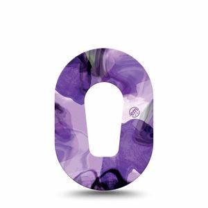 ExpressionMed Purple Storm Dexcom G6 Mini Tape Single Sheer like purples Adhesive Tape CGM Design