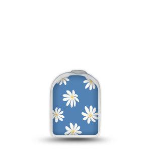 ExpressionMed Painted Daisies Omnipod Surface Center Sticker Single Sticker Dainty Daisy Themed Vinyl Decoration Pump Design