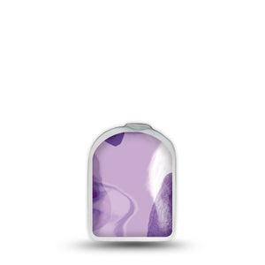 ExpressionMed Purple Storm Omnipod Surface Center Sticker Single Sticker Stormy Purple Pattern Vinyl Decoration Pump Design