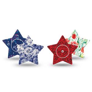 ExpressionMed Heritage Floral Freestyle Libre, Libre 2 Plus, and Abbott Lingo Star, tape and sticker  heritage flower pattern Waterproof Sensor Cover for CGM