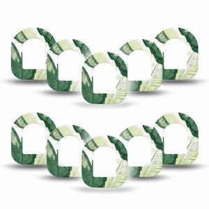 ExpressionMed Palm Leaf Omnipod Mini, 10-Pack Green leaf Sensor Decoration For Pump