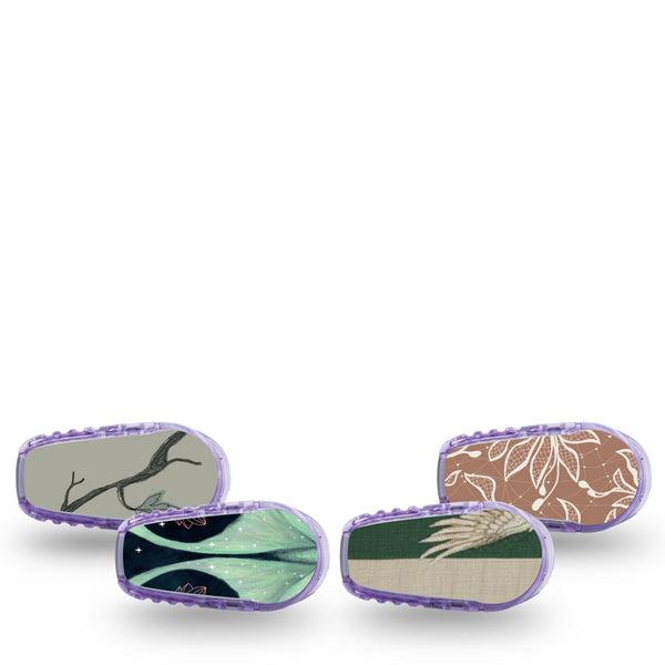 ExpressionMed Earth Tones Dexcom G6 Sticker, 4-Pack Sticker Earth tone prints Adhesive Tape for CGM