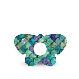 ExpressionMed Mermaid Scales Freestyle Libre 3 and Libre 3 Plus Butterfly, Single Tape mermaid scale pattern Waterproof Adhesive Tape for CGM