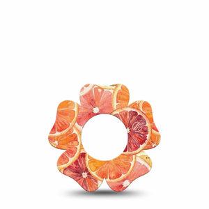 ExpressionMed Oranges Freestyle Libre, Libre 2 Plus, and Abbott Lingo Flower, Single Tape Watercolor blood oranges Decorative Adhesive Tape for CGM