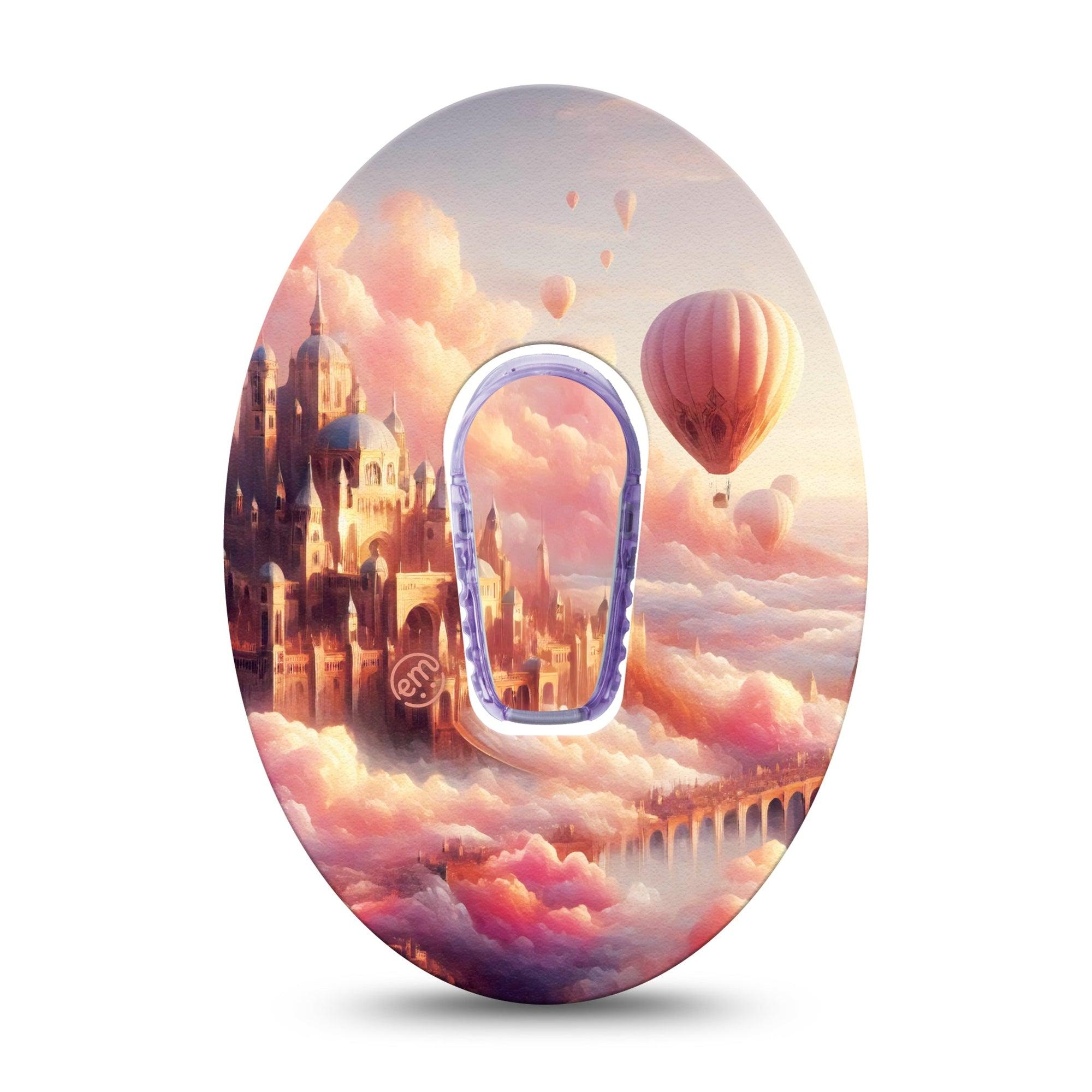 ExpressionMed Dreamy Skies Dexcom G6 Tape, Single Tape and Single Sticker Fairytale-Inspired, Plaster Continuous Glucose Monitor Design