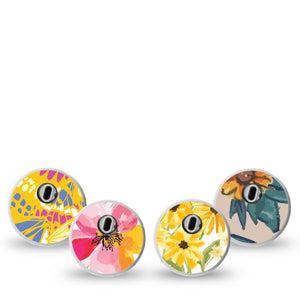 ExpressionMed Honey Glow Variety Pack Freestyle Libre 3 Sticker 4-Pack Sticker Variety Spring Pastel, Decorative Decal CGM Design