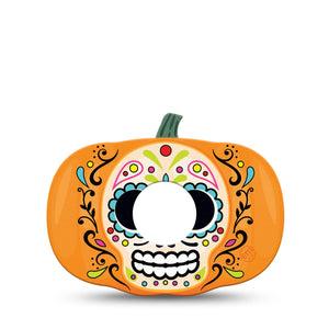 ExpressionMed Sugar Skull Pumpkin Infusion Set Pumpkin Shape Tape 5-Pack Artistic Halloween Pumpkin Adhesive Tape CGM Design