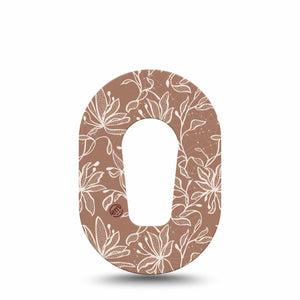 ExpressionMed Mocha Mousse Lace Dexcom G6 Mini Tape, Single Tape Pantone Brown 2025, Adhesive Tape CGM Design