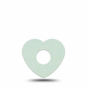 ExpressionMed Mint Green Freestyle Libre 3 and Libre 3 Plus Heart Shape Tape, Single Tape Bright Green Color, Patch CGM Design