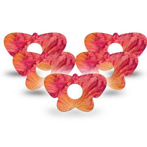 ExpressionMed Ruffles Freestyle Libre 3 and Libre 3 Plus Butterfly, 5-Pack Orange ruffles Waterproof Sensor Cover for Continuous Glucose Monitor