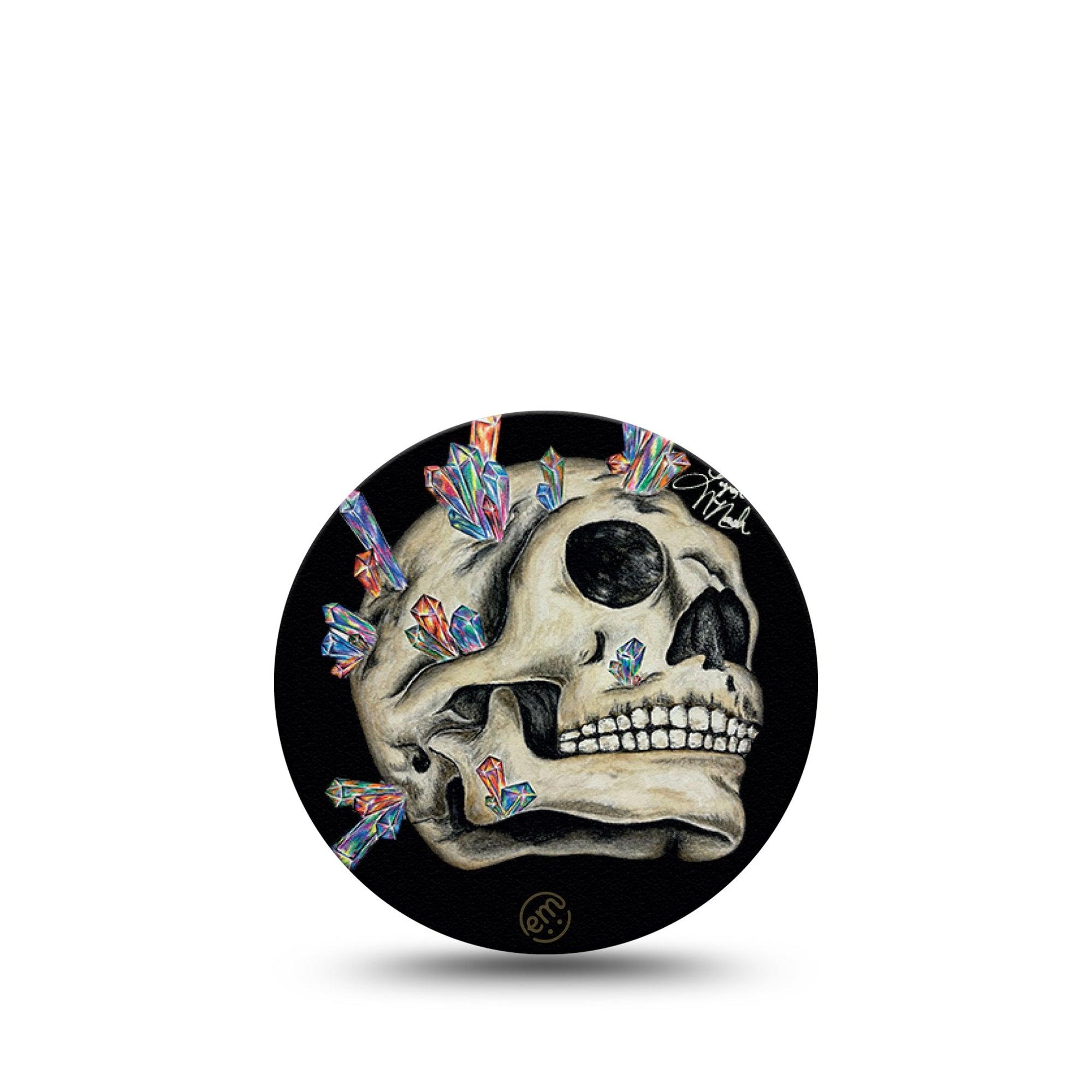 ExpressionMed Crystal Skulls Freestyle Libre 3 Overpatch Single Crystal Skull Ornament Adhesive Patch CGM Design