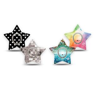 ExpressionMed Disco Pop Dexcom G7 and Dexcom Stelo Glucose Biosensor System Star, tape and sticker  retro color palette Plaster for CGM