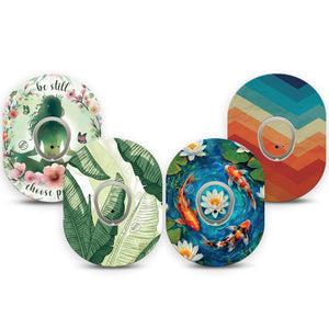 ExpressionMed Serene Dexcom G7 and Dexcom Stelo Glucose Biosensor System, tape and sticker  tranquil koi pond design Decorative Decal for CGM