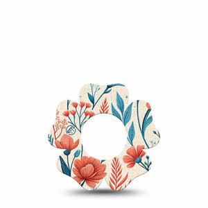ExpressionMed Desert Wildflower Freestyle Libre, Libre 2 Plus, and Abbott Lingo Flower, Single Tape High contrast floral design Decorative Adhesive Tape for CGM