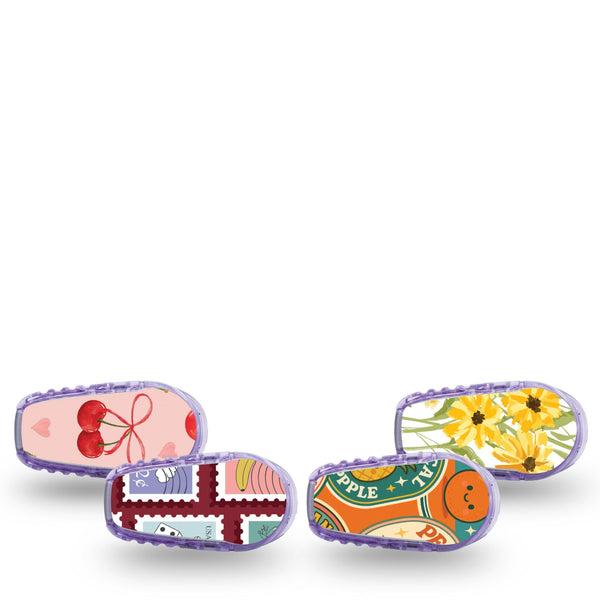 ExpressionMed Sweet Stickers Dexcom G6 Sticker, 4-Pack Sticker Orange tangerine theme Adhesive Tape for CGM