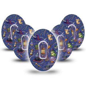 ExpressionMed Wizarding World Dexcom G6, 5-Pack Tape and 5-Pack Sticker Harry Potter creature pattern Decorative Decal for CGM