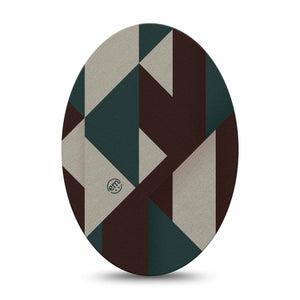 ExpressionMed Timberline  Medtronic Guardian Enlite Universal Oval, Single Tape Textile triangles Vinyl Decoration for CGM