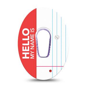 ExpressionMed Name Tag Dexcom G6 Sticker and Tape  Type Two Awareness, Vinyl Sticker and Tape Design CGM Design