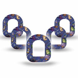 ExpressionMed Wizarding World Omnipod Mini, 5-Pack spellbinding wizard style Sensor Cover For Insulin Pump