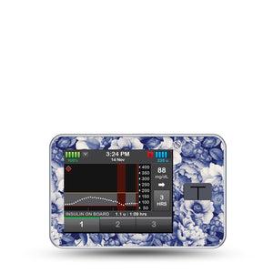 ExpressionMed Moody Blues Tandem T-Slim Sticker Single Sticker Only Stone Blue Gray Flower Variety, Vinyl Decoration Pump Design