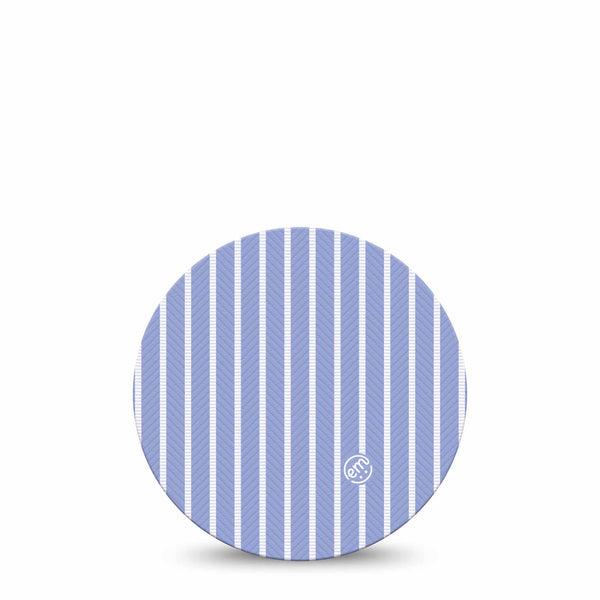 ExpressionMed Blue Stripes Dexcom G7 and Dexcom Stelo Glucose Biosensor System OverPatch, Single Tape Thin blue stripes Adhesive Tape for CGM