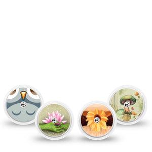 ExpressionMed Woodland Wonders Variety Pack Freestyle Libre and Libre 2 Plus Sticker, Abbott Lingo, 4-pack Sticker Variety, Animal Cut Out, Vinyl Graphics Continuous Glucose Monitor Design