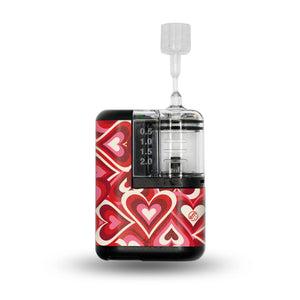 ExpressionMed Valentine Hearts Tandem Mobi Sticker Single Sticker Only Sweet Hearts, Vinyl Decoration Pump Design