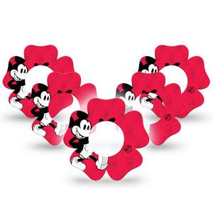 ExpressionMed Magical Mouse Freestyle Libre 2 Flower Shape Tape, Abbott Lingo,  5-Pack Mickey Mouse Disney Fixing Ring Tape CGM Design