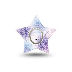 ExpressionMed Wisteria Fade Dexcom G7 and Dexcom Stelo Glucose Biosensor System Star, Single Tape and Single Sticker Geometric blooms Adhesive Patch for CGM