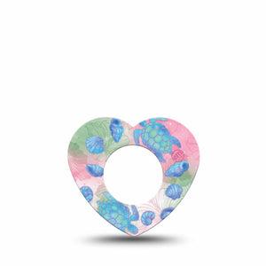 ExpressionMed Turtley One-derful Freestyle Libre, Libre 2 Plus, and Abbott Lingo Heart, Single Tape Pastel pink blue turtles Overlay Tape for CGM