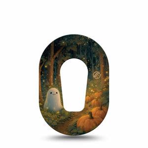 ExpressionMed Woodland Ghost Dexcom G6 Mini, Single Tape Halloween ghost aesthetic Adhesive Tape for CGM