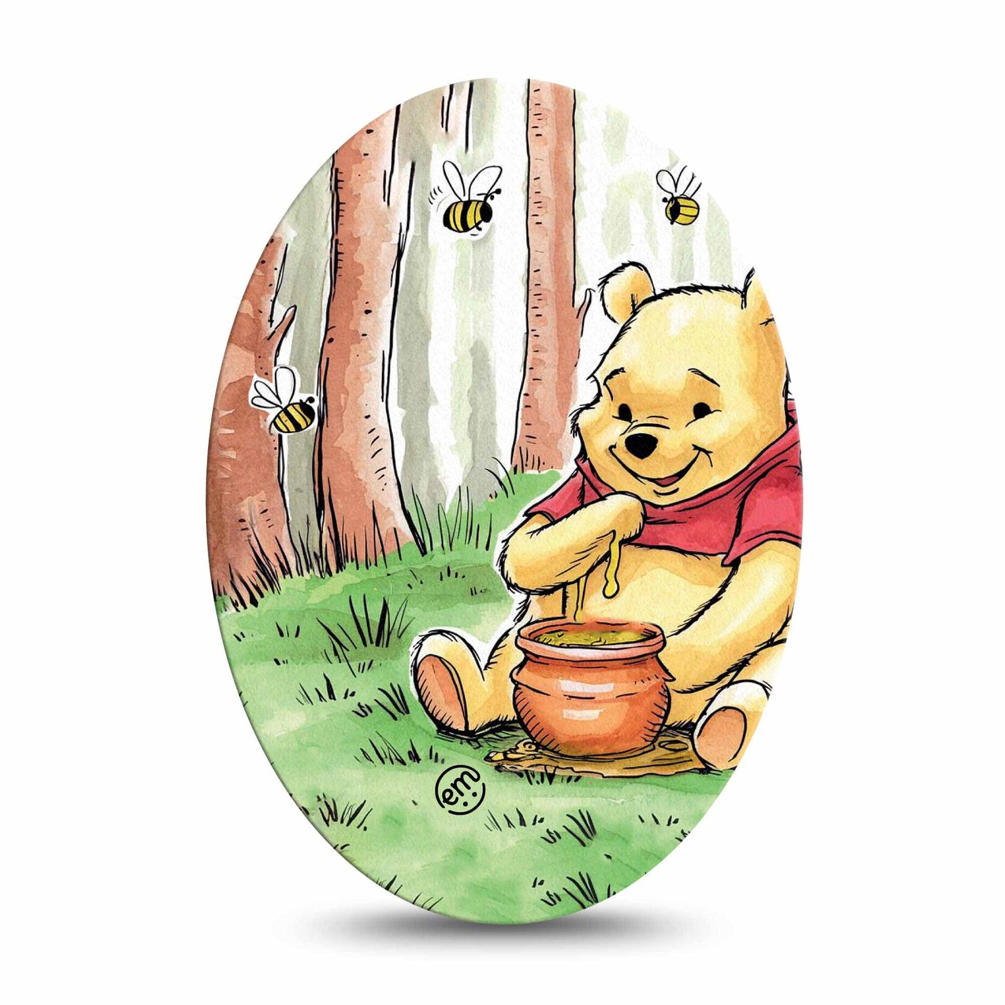 ExpressionMed Winnie the Pooh Medtronic Guardian Enlite Universal Oval Single Disney's Winnie the Pooh Plaster Continuous Glucose Monitor Design