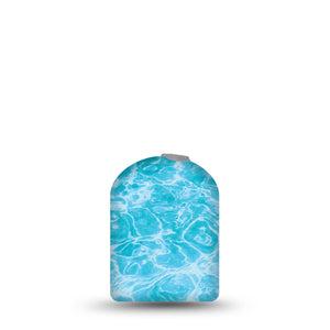 ExpressionMed Sunlit Water Omnipod Sticker, Pod Full Wrap Sticker Sun reflection water Best Covers For Pump