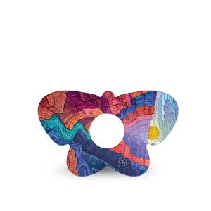 ExpressionMed Grand Canyon Freestyle Libre 3 and Libre 3 Plus Butterfly, Single Tape canyon desert pattern Waterproof Adhesive Tape for CGM