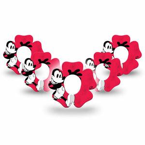 ExpressionMed Magical Mouse Dexcom G7 Flower Shape Tape, Dexcom Stelo Glucose Biosensor System,  5-Pack Public Domain Mickey Mouse Adhesive Tape CGM Design