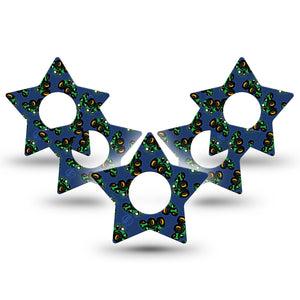 ExpressionMed Tractors Infusion Set Star Shape Tape 10-Pack Tape Tractor Truck, Fixing Ring Patch Continuous Glucose Monitor Design