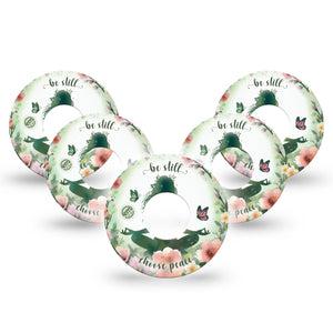 ExpressionMed Meditation Infusion Set Tape 10-Pack Tape Pink Relaxing Florals, Overlay Patch Continuous Glucose Monitor Design